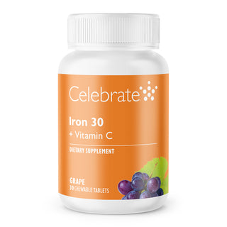 Ferro 30 mg + Vitamina C, Masticabile Compresse, Grape