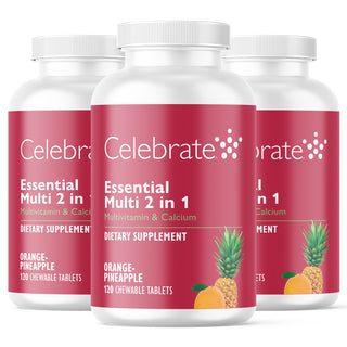 Essential Multi 2 in 1 Multivitaminico con Calcio, Masticabile