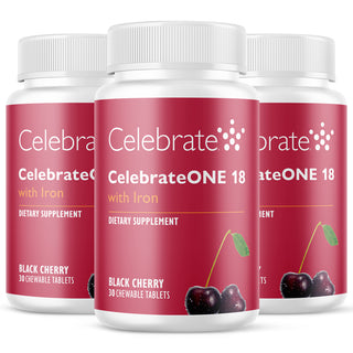 CelebrateONE 18 Multivitamine bariatrique à prendre une fois par jour avec Fer, A mâcher