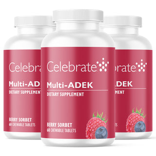 Vitamina Multi-ADEK senza Ferro, Masticabile, Berry Sorbet