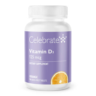 Vitamine D3 125mcg (5.000 UI), Quick-Melt, Orange
