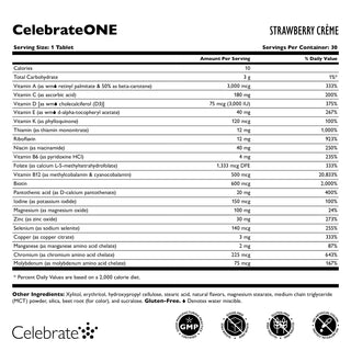 CelebrateONE Bariatric One A Day Multivitamin masticabile, Ferro Gratis 