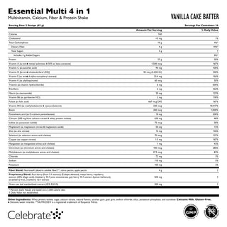 Essential Multi 4 in 1 Multivitaminico con Calcio + Proteine, Polvere