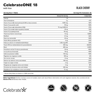 CelebrateONE 18 Once Daily Bariatric Masticabile Multivitamin con Ferro 