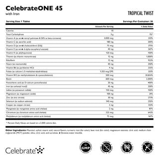 CelebrateONE 45 Multivitaminico bariatrico una volta al giorno con Ferro