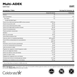 Multi-ADEK Vitamin with 60mg Iron, Chewable, Grape