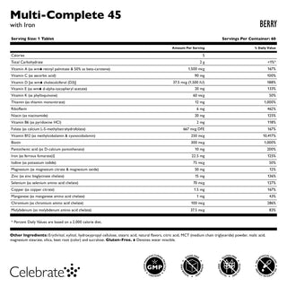 Multi-Complete 45 Bariatric Multivitaminico con Ferro, Masticabile