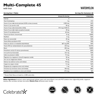 Multi-Complete 45 Bariatric A mâcher Multivitamine avec Fer 