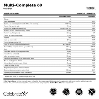 Multi-Complete 60 Bariatric A mâcher Multivitamine avec Fer, Tropical 