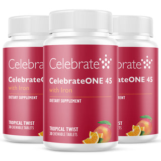 CelebrateONE 45 Einmal täglich bariatrisches Multivitamin mit Eisen, Kautabletten