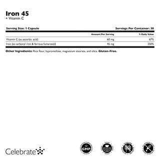 Ferro 45 mg + Vitamina C, Capsule