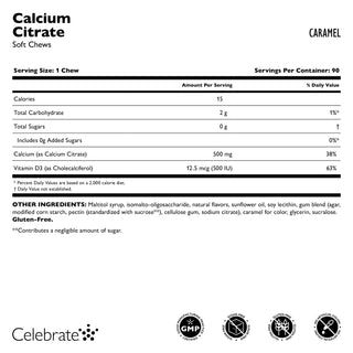 Calcio Citrato, masticatori morbidi
