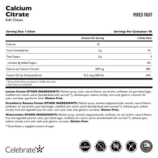 Calcio Citrato, masticatori morbidi