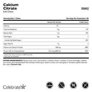Calcio Citrato, masticatori morbidi