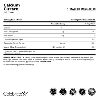 Calcio Citrato, masticatori morbidi
