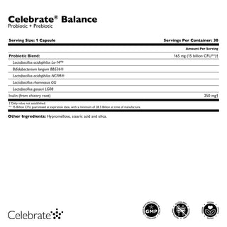 Celebrate® BALANCE Probiotico + Prebiotico, Capsule