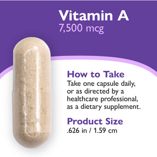 Vitamina A 7.500mcg (25.000 UI), Capsule