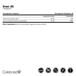 Ferro 45 mg + Vitamina C, Capsule