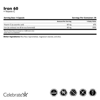 Ferro 60 mg + Vitamina C, Capsule