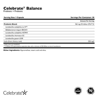 Celebrate® BALANCE Probiotico + Prebiotico, Capsule