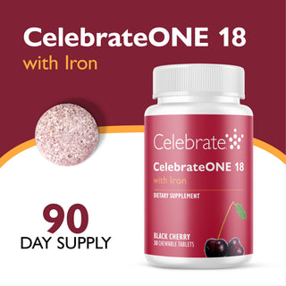 CelebrateONE 18 Multivitaminico bariatrico una volta al giorno con Ferro, Masticabile