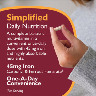 CelebrateONE 45 Multivitaminico bariatrico una volta al giorno con Ferro, Capsule