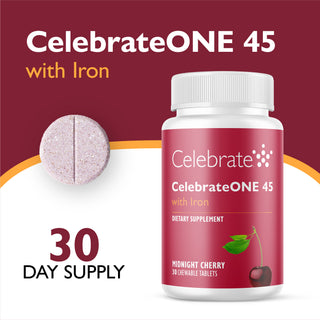 CelebrateONE 45 Multivitaminico bariatrico una volta al giorno con Ferro, Masticabile