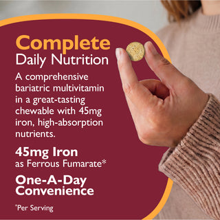 CelebrateONE 45 Multivitaminico bariatrico una volta al giorno con Ferro, Masticabile