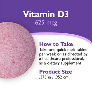 Vitamina D3 625mcg (25.000 UI), Fusione rapida, Berry