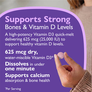 Vitamina D3 625mcg (25.000 UI), Fusione rapida, Berry