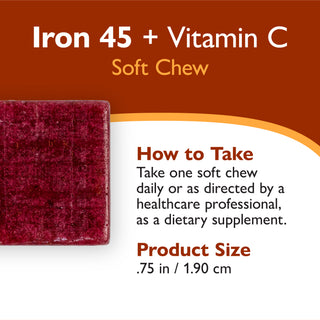 Ferro 45 mg + Vitamina C, Masticatori morbidi