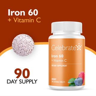 Ferro 60 mg + Vitamina C, Masticabile, Berry 
