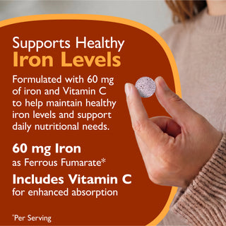 Ferro 60 mg + Vitamina C, Masticabile, Berry 