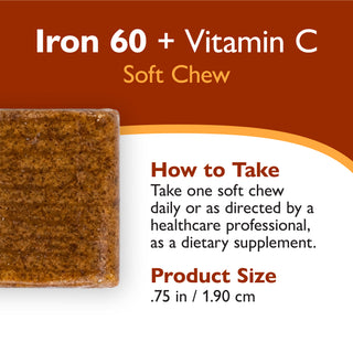 Ferro 60 mg + Vitamina C, Masticatori morbidi, Twisted Citrus