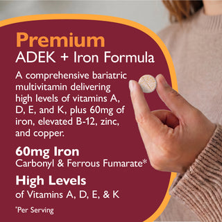 Vitamina Multi-ADEK con 60 mg Ferro, Masticabile, Grape