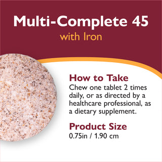 Multi-Complete 45 Bariatric Multivitaminico con Ferro, Masticabile