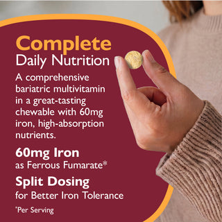 Multi-Complete 60 Bariatric Multivitaminico con Ferro, Masticabile, Tropical