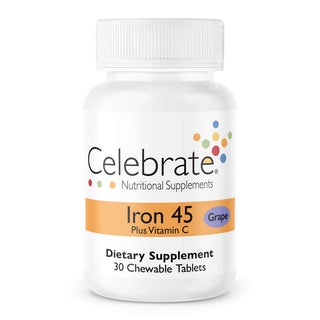 Ferro 45 mg + Vitamina C, Masticabile, Grape 