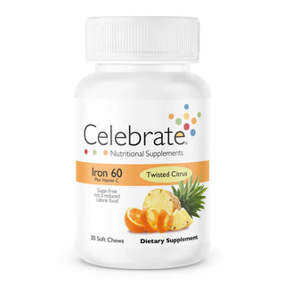 Ferro 60 mg + Vitamina C, Masticatori morbidi, Twisted Citrus