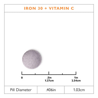 Iron 30 mg + Vitamin C Non-Chewable Tablet