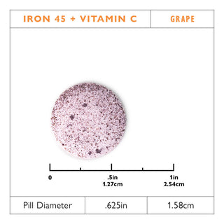 Ferro 45 mg + Vitamina C, Masticabile Compresse, Grape